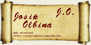 Josip Olbina vizit kartica